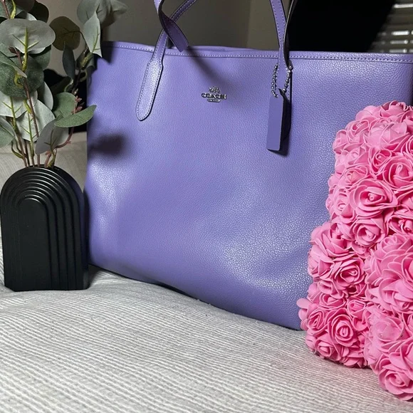 Coach Purple Tote Bag - Picture 3 of 8